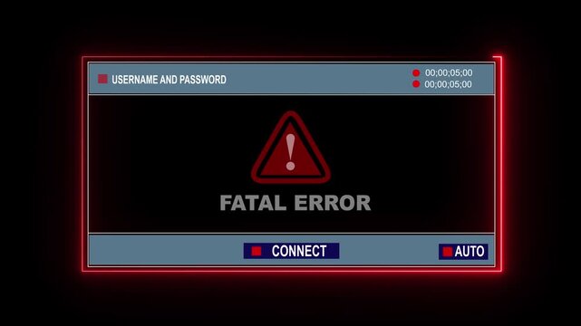 A green monochromatic terminal screen displaying a loading bar and verification message Fatal Error