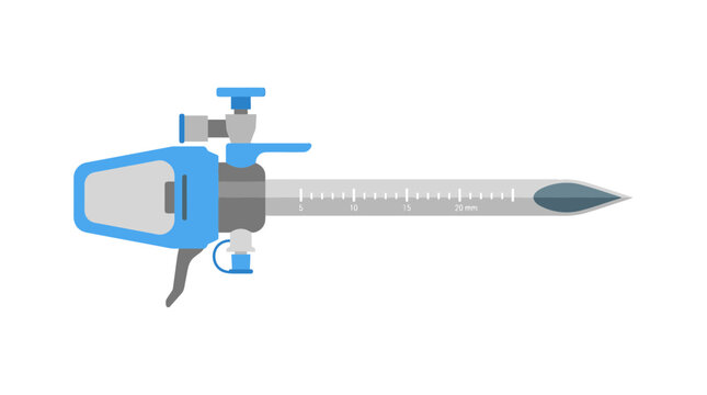 Medical Surgical Laparoscopic Trocar Instrument Isolated