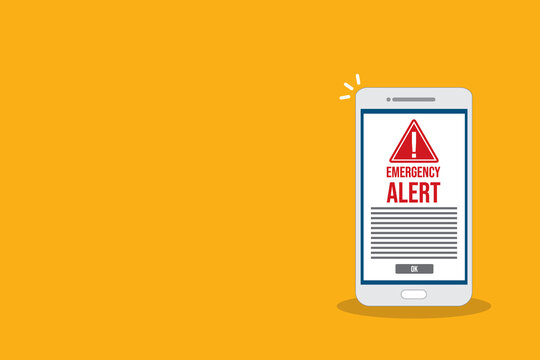 Government Emergency Alert Notification on Mobile Phone for Public Warning