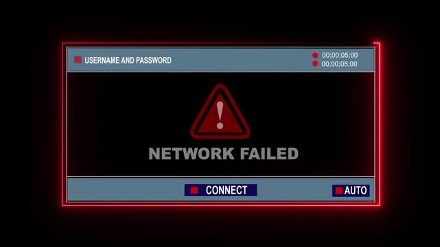 A green monochromatic terminal screen displaying a loading bar and verification message Network Faild
