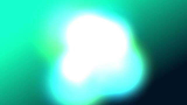 Abstract background featuring soft glowing vibrant green and teal light orbs with smooth transitions