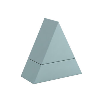 3d geometric triangular pyramid shape illustration