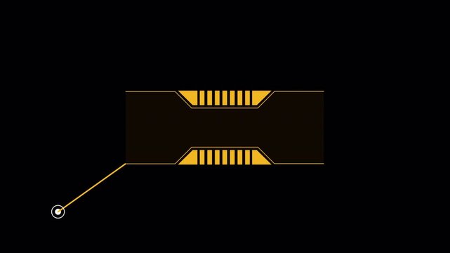 Futuristic Sci Fi User Interface Lower Third Element with Tech Graphics.