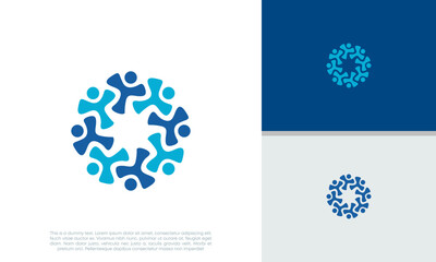 Naklejka premium Human Resources Consulting Company, Global Community Logo