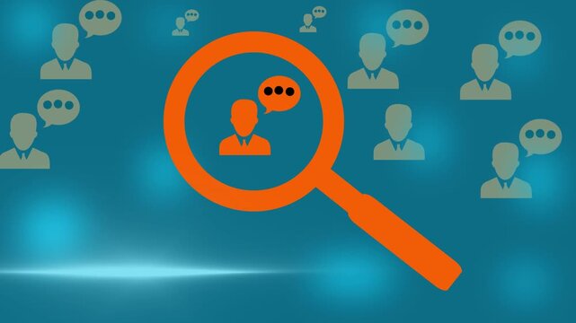 Sentiment analysis concept. AI opinion mining, customer feedback evaluation, emotion detection, social media analytic for marketing insight.Motion graphic 4k animation video.