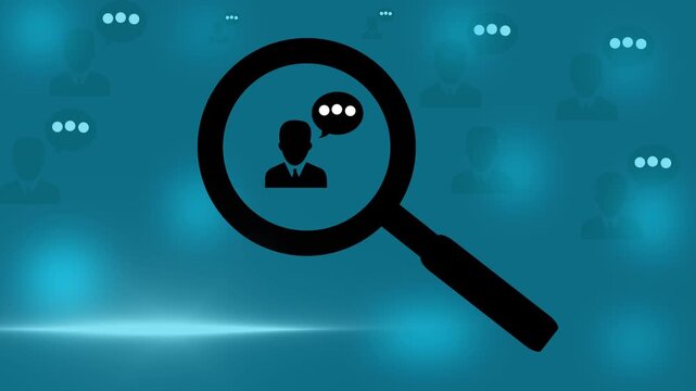 Sentiment analysis concept. AI opinion mining, customer feedback evaluation, emotion detection, social media analytic for marketing insight.Motion graphic 4k animation video.
