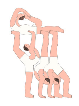 Acrobatic Gymnastics Balancing Act
