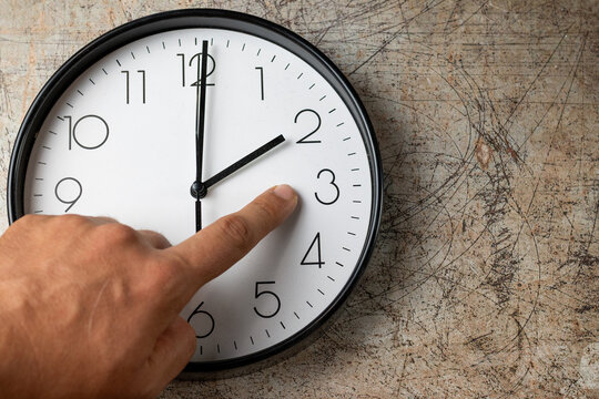 Autumn Daylight Saving Time Change With Analog Clock