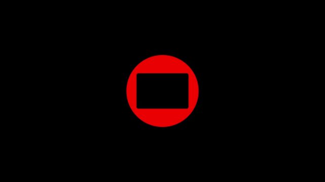 4K motion graphics animation of block sign, traffic crossed out for prohibition prevent illegal things 4K motion graphics animation of block sign black background