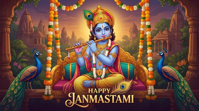 Krishna janmastami background
