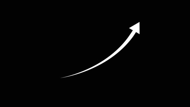 Abstract arrow business graph icon animation background 