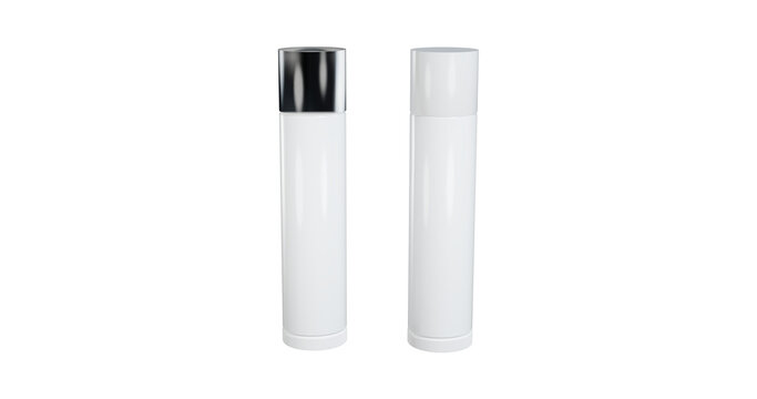 Roll on balm with different caps in a transparent background