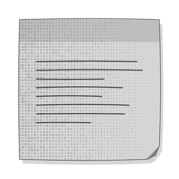 A grey paper document icon showing text lines isolated on a white background for professional office design projects