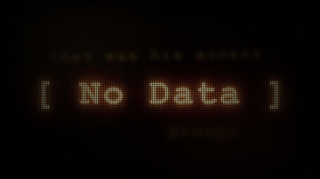 A glowing amber display indicates a severe connectivity failure where the screen presents an urgent warning notification that the system is currently experiencing a total lack of vital