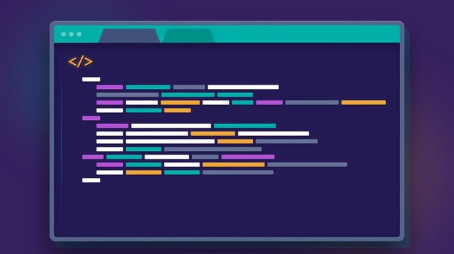 A computer screen displays complex programming script lines within an integrated development environment software window to assist professional software engineers with their daily application