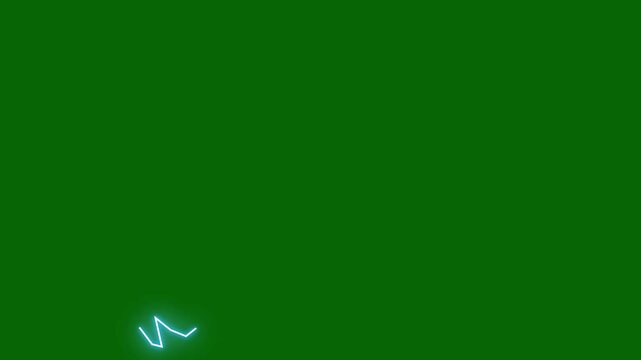 Powerful royal blue thunderbolt flash fx featuring electric lightning strikes, neon plasma energy, cartoon explosion sparks, anime storm bursts, dynamic cinematic on green background, 4K