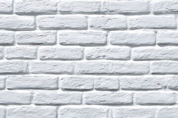Obraz premium White Brick Wall Texture With Staggered Pattern Close Up