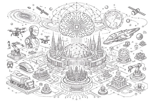 future AI universe, artificial intelligence, AI universe, AI technology, futuristic technology, future technology, digital universe, virtual universe, technology background, digital world, machine lea