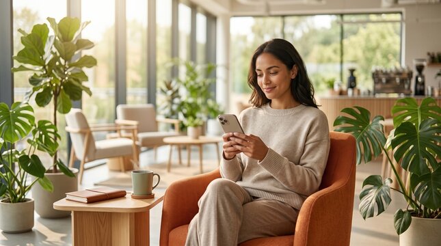 Women using smartphone view 202