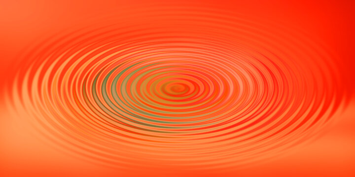 Vibrant orange abstract vortex background with concentric circle ripples.