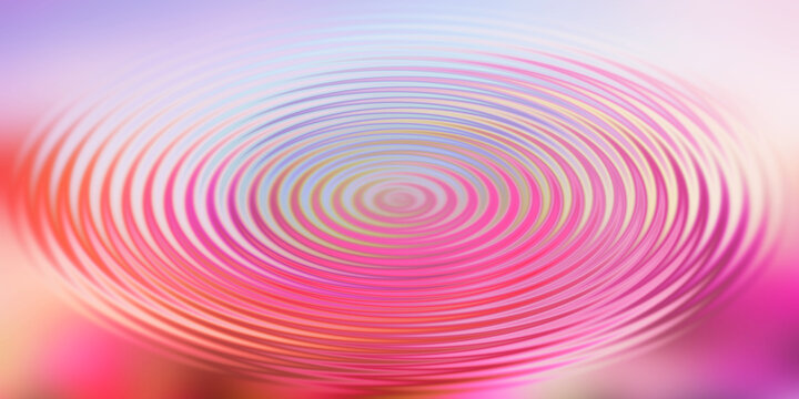Vibrant ripple effect abstract background, concentric circles of pink and purple.