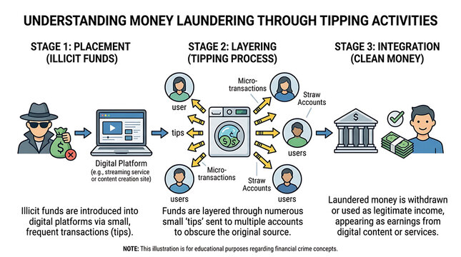 Understanding Money Laundering Through Tipping Activities Infographic.