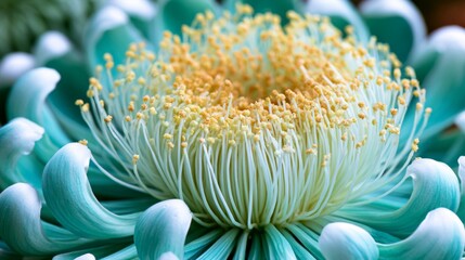 Fototapeta premium Close-up of a stunning flower with intricate details and vibrant colors.