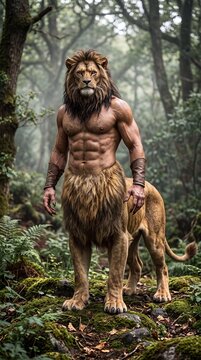 A photorealistic mythological creature