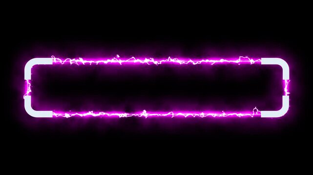 Lower third title futuristic motion banner for overlay glowing neon pink designs with alpha channel. Perfect for video editing, news, presentations, interviews, and social media.