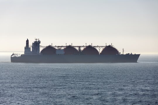 Gas tanker, ship, English Channel
