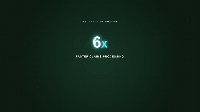 Claims Processing Speed KPI Motion Graphic for Insurance Performance Analytics