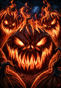halloween illustration, AI generated image