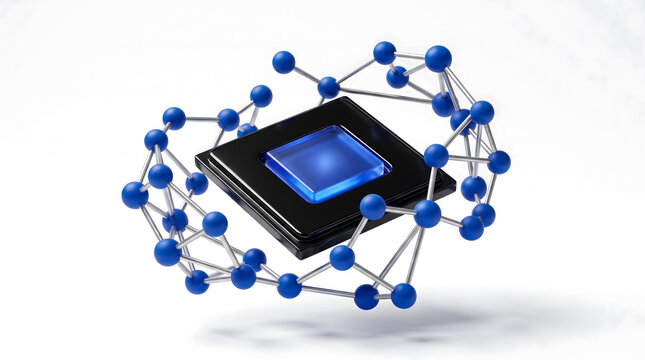 Advanced microchip integrated with connected molecular network nodes, microchip