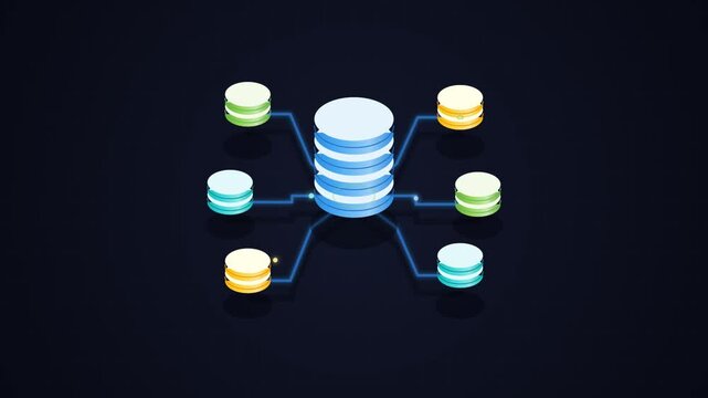 Central Database Network with Connected Data Nodes