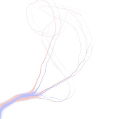 Obraz premium Abstract glowing light lines energy trail curve motion png background