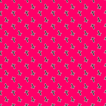 Pink pattern with black crosser