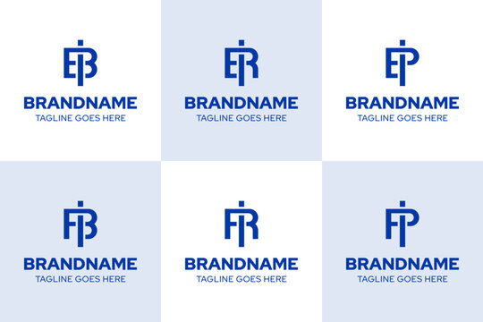 Letters EIB EIR EIP FIB FIR FIP Monogram Logo Set