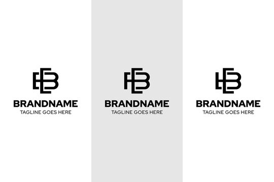 Letters EEB FEB TEB Monogram Logo Set