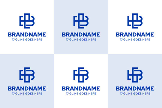 Letters EEB FEB TEB EGB FGB TGB Monogram Logo Set
