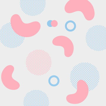 Abstract pink and blue graphic pattern. Modern playful background design. Minimalist vector illustration concept. Decorative geometric art element with abstract geometric background, creative