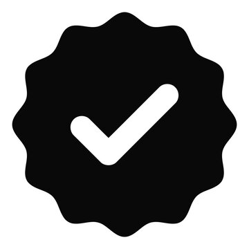 Verified check mark badge icon