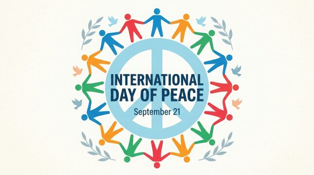International day of peace illustration with people