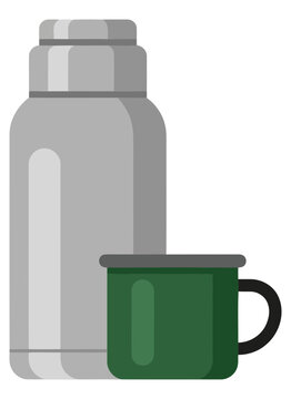 Thermos flask and camping mug