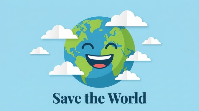 Save the world concept illustration