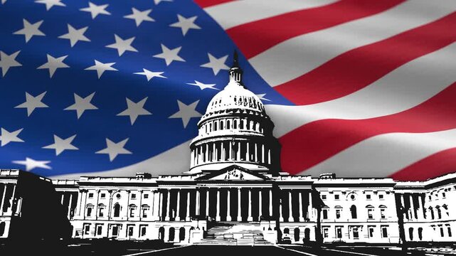 Washington DC - American flag loop