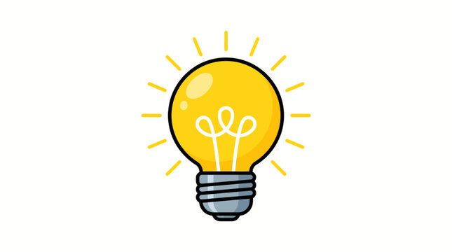 Innovative idea modern stylish icon with light bulb