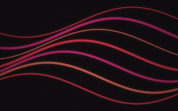 Vibrant red curved lines on dark gradient background