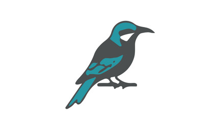 Fototapeta premium Bee-Eater Bird icon flat design colorful vector illustration