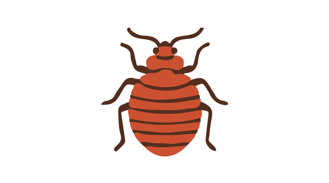 Bed Bug icon flat design colorful vector illustration