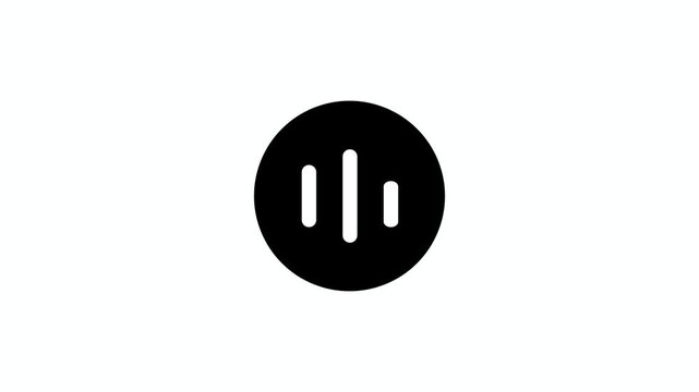 Animated sound wave and voice assistant UI icon